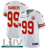 Nike Chiefs 99 Khalen Saunders White 2020 Super Bowl LIV Vapor Untouchable Limited Jersey,baseball caps,new era cap wholesale,wholesale hats